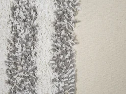 Almofada Decorativa Tufada Em Algodao Creme E Cinzenta 45 X 45 Cm Heliconia