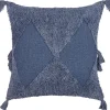 Almofada Decorativa Tufada Em Algodao Azul 45 X 45 Cm Avium