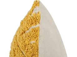 Almofada Decorativa Tufada Em Algodao Amarelo 45 X 45 Cm Alcea