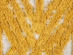 Almofada Decorativa Tufada Em Algodao Amarelo 45 X 45 Cm Alcea