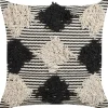 Almofada Decorativa Tufada Em Algodao Creme E Preto 50 X 50 Cm Bhusawal