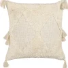 Almofada Decorativa Tufada Em Algodao Creme 45 X 45 Cm Avium