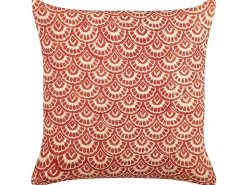 Almofada Decorativa Vermelha E Branca 45 X 45 Cm Rhus