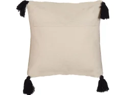 Almofada Em Algodao Creme E Preto 45 X 45 Cm Deadnettle