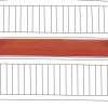 Almofada Para Assento De Banco 45 X 108 Cm Vermelho Sovana
