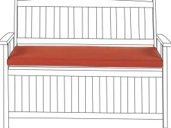 Almofada Para Assento De Banco 45 X 108 Cm Vermelho Sovana