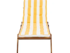 Almofada Para Espreguicadeira De Jardim Amarelo E Branco Cesana