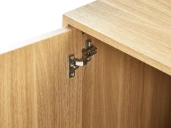 Aparador Com 1 Gaveta E 2 Portas Em Rattan Cor De Madeira Clara Potosi