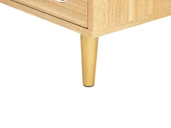 Aparador Com 1 Gaveta E 2 Portas Em Rattan Cor De Madeira Clara Potosi