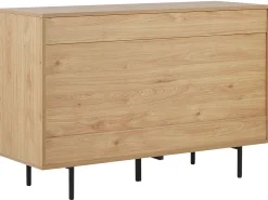 Aparador Com 1 Gaveta E 2 Portas Cor De Madeira Clara E Branco Itaca