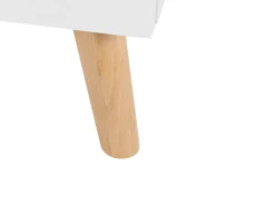 Aparador Com 2 Gavetas E 1 Porta Branco E Cor De Madeira Clara Fili