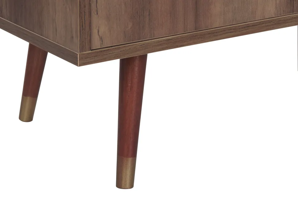 Aparador Com 3 Gavetas E 2 Portas Castanho Claro Ulika