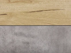 Aparador Com 3 Gavetas E 1 Porta Em Efeito De Concreto E Cor De Madeira Clara Arietta