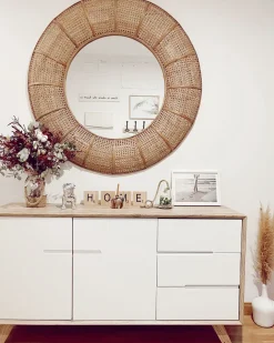 Aparador Com 3 Gavetas E 2 Porta Branco E Cor De Madeira Clara Forester