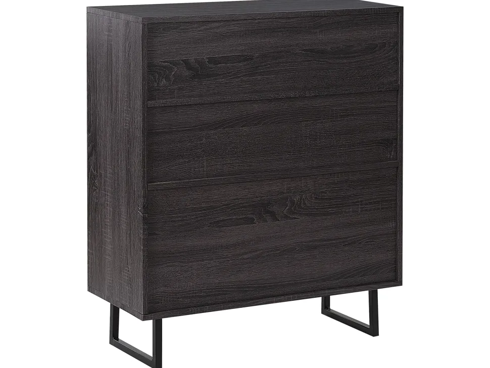 Aparador Com 2 Gavetas E 3 Portas Cor De Madeira Escura Maine