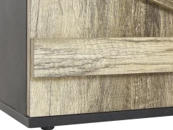 Aparador Com 2 Gavetas E 2 Portas Castanho Claro E Preto Salter