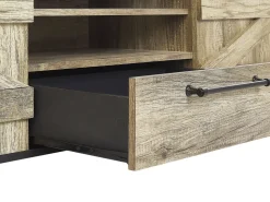 Aparador Com 2 Gavetas E 2 Portas Castanho Claro E Preto Salter