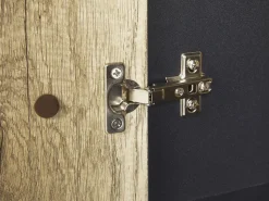 Aparador Com 2 Gavetas E 2 Portas Castanho Claro E Preto Salter