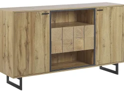 Aparador Com 2 Gavetas E 2 Portas Cor De Madeira Clara Boiso