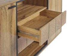 Aparador Com 2 Gavetas E 2 Portas Cor De Madeira Clara Boiso