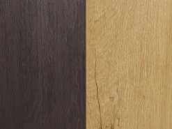 Aparador Com 3 Gavetas E 2 Portas Cor De Madeira Clara E Preto Elda