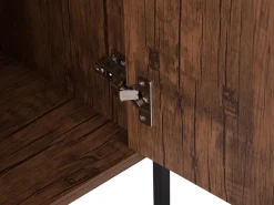 Aparador Com 3 Gavetas E 2 Portas Castanho Escuro E Preto Tifton