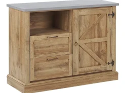 Aparador Com 2 Gavetas E 1 Porta Castanho Claro Toronto