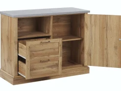 Aparador Com 2 Gavetas E 1 Porta Castanho Claro Toronto