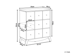 Aparador Com 3 Gavetas E 6 Portas Multicolor Kuma