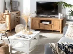 Aparador Com 3 Gavetas E 1 Porta Cor De Madeira Clara Agora