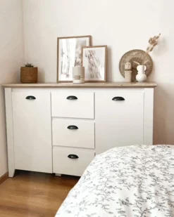 Aparador Com 3 Gavetas E 2 Portas Branco Stamford