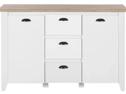 Aparador Com 3 Gavetas E 2 Portas Branco Stamford