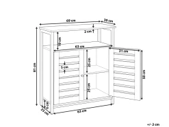 Aparador Com 2 Porta Castanho Escuro E Preto Vilseck