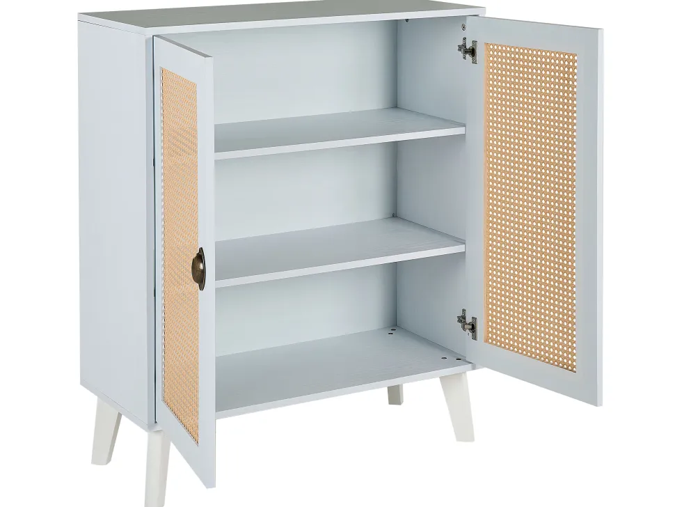 Aparador Com 2 Portas Branco E Creme Parton