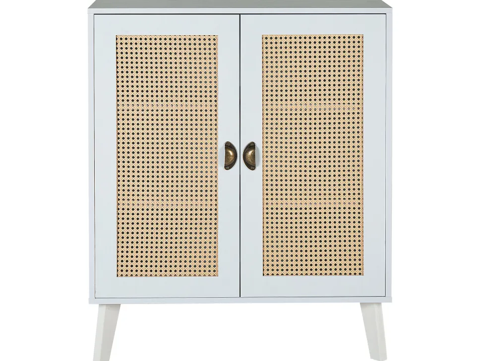 Aparador Com 2 Portas Branco E Creme Parton