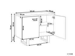 Aparador Com 2 Portas Castanho Escuro Timber