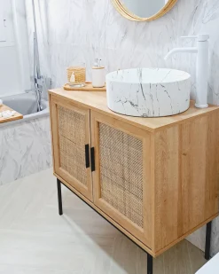 Aparador Com 2 Portas Castanho Claro Pasco