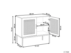 Aparador Com 2 Portas Castanho Claro Pasco