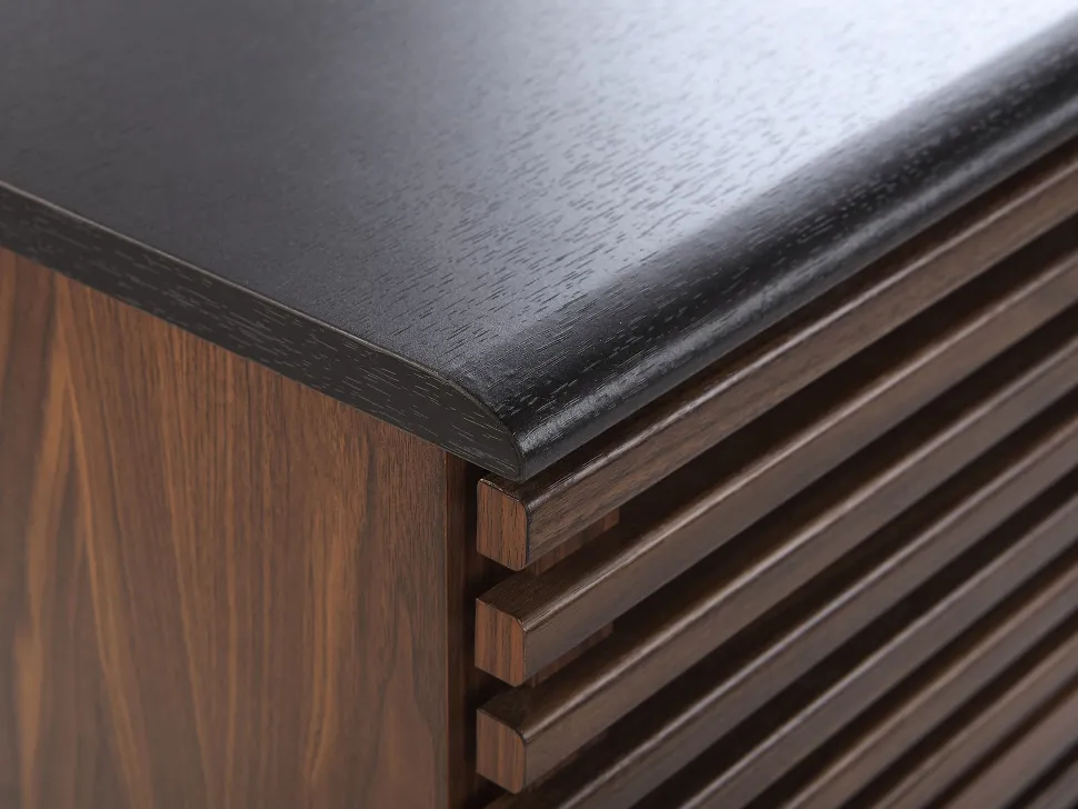 Aparador Com 2 Portas Castanho Escuro Perth