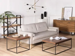 Aparador Com 3 Portas Castanho Escuro Timber