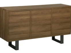 Aparador Com 3 Portas Castanho Escuro Timber