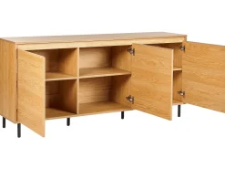 Aparador Com 3 Portas Cor De Madeira Clara Nikea