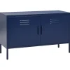 Aparador Com 2 Portas De Metal Azul Marinho Uria