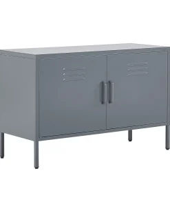 Aparador Com 2 Portas De Metal Cinzento Uria