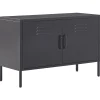 Aparador Com 2 Portas De Metal Preto Uria