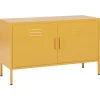 Aparador Com 2 Portas De Metal Amarelo Uria