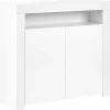 Aparador Com 2 Portas E Led Branco Covina