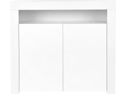 Aparador Com 2 Portas E Led Branco Covina