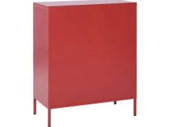 Aparador Com 2 Portas Em Metal Vermelho Wakatipu