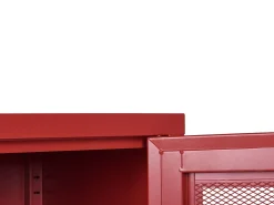 Aparador Com 2 Portas Em Metal Vermelho Wakatipu